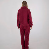 Women's Anja 1/4 Zip Jumper - Wine
