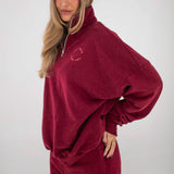 Women's Anja 1/4 Zip Jumper - Wine