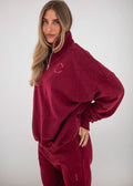 Women's Anja 1/4 Zip Jumper - Wine
