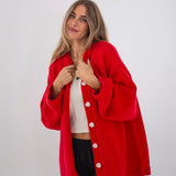 Women's Odette Knitted Cardigan - Scarlet