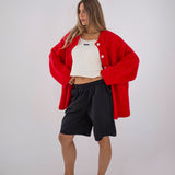 Women's Odette Knitted Cardigan - Scarlet