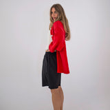Women's Odette Knitted Cardigan - Scarlet