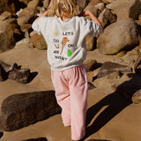 Adventure Cotton Fleece Jumper - Beige Marle