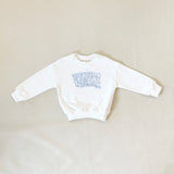Parker Numbers Relaxed Pullover - White/Blue