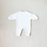 Parker Numbers Relaxed Romper - White/Blue