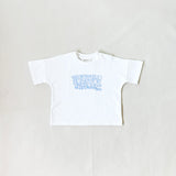 Parker Numbers Relaxed Tee - White/Blue