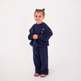 Oslo Wide Leg Tracksuit - Navy
