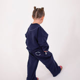 Oslo Wide Leg Tracksuit - Navy