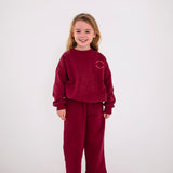 Oslo Wide Leg Tracksuit - Wine