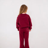Oslo Wide Leg Tracksuit - Wine