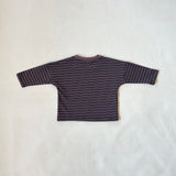 Penn Stripe Cotton Long Sleeve Tee - Mocha Stripe