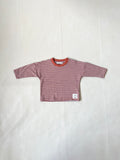 Penn Stripe Cotton Long Sleeve Tee - Terracotta Stripe