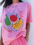 Women's Farmer's Market Relaxed Tee - Bubblegum