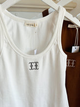 Load image into Gallery viewer, Adult Libby Monogram Tank - Cinnamon/White