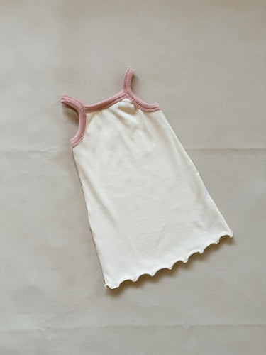 Elsie Mini Ribbed Dress - Lemon/Bubblegum