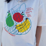 Adult Farmer's Market Relaxed Tee - White