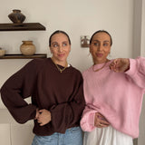 Women's Bea Cotton Knit Jumper - Coffee