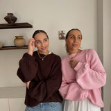 Women's Bea Cotton Knit Jumper - Coffee