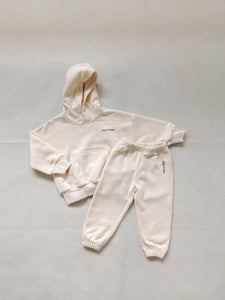 Quinn Hoodie Tracksuit - Cream/Cocoa