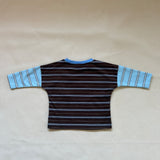 Rowan Stripe Cotton Long Sleeve Tee - Cocoa/Blue Stripe