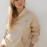 Adult Rumi Logo Hoodie Shorts - Beige