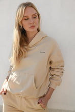 Load image into Gallery viewer, Adult Rumi Logo Hoodie Shorts - Beige