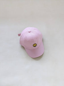 Smiley Embroidery Cap - Lilac