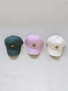 Smiley Embroidery Cap - Forest