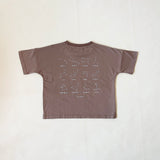 Stars Relaxed Tee - Mocha/White