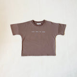 Stars Relaxed Tee - Mocha/White
