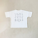 Stars Relaxed Tee - White/Navy