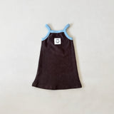 Stevie Terry Towelling Dress - Dark Chocolate/Powder Blue