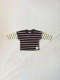 Rowan Stripe Cotton Long Sleeve Tee - Brown/Yellow Stripe