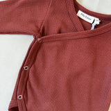 Suvi Waffle Cotton Bodysuit - Burnt Umber