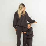 Adult Sporty Cotton Tracksuit Pants - Charcoal