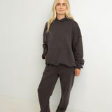 Adult Sporty Cotton Tracksuit Pants - Charcoal