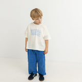 Parker Numbers Relaxed Tee - White/Blue