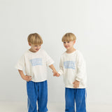 Parker Numbers Relaxed Tee - White/Blue