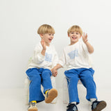 Parker Numbers Relaxed Pullover - White/Blue