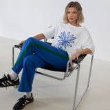 Women's Bloom Relaxed Tee - White/Blue