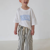 Parker Numbers Relaxed Tee - White/Blue