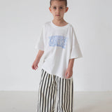 Parker Numbers Relaxed Tee - White/Blue