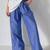 Women's Celia Cotton Stripe Pants - Deep Blue Stripe