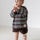 Penn Stripe Cotton Long Sleeve Tee - Chocolate Rugby Stripe