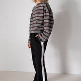 Women's Benny Cotton Racer Pants - Black/White