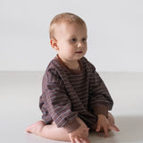 Hennie Cotton Stripe Bodysuit - Mocha Stripe