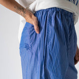 Women's Celia Cotton Stripe Pants - Deep Blue Stripe