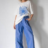 Women's Bloom Relaxed Tee - White/Blue