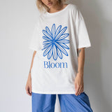 Women's Bloom Relaxed Tee - White/Blue