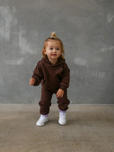 Quinn Hoodie Tracksuit - Cocoa/Cream